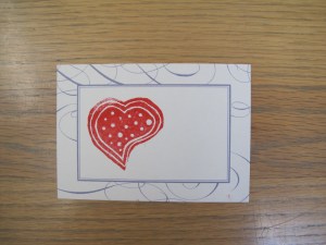 heart image with dots on card