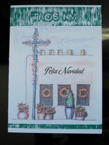 Taos card with cross