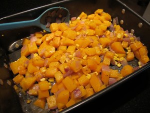 baked butternut squash mixture