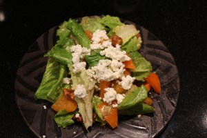 candied walnut and goat cheese salad
