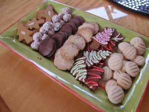 assorted cookie plate