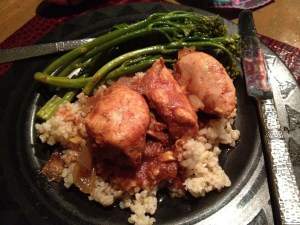 dorowat, broccolini and brown rice