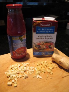 tomatoes and chicken broth