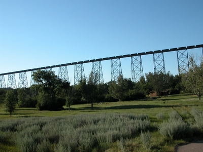 train on bridge