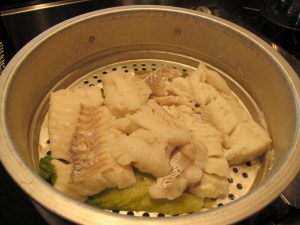 cod in steamer