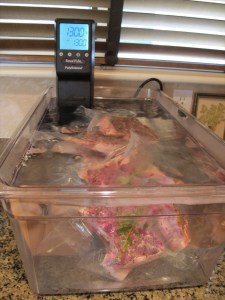 lamb chops in the sous vide machine lamb chops in the sous vide machine