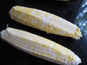 cobs with kernals scraped off kernals scraped off