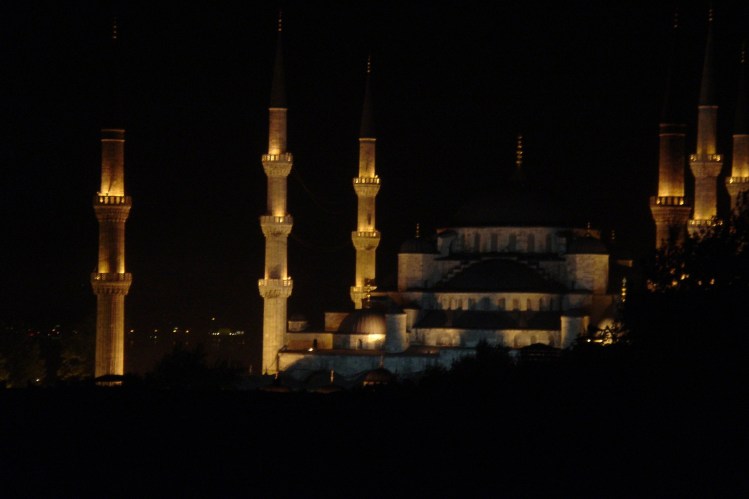 Blue Mosque at night