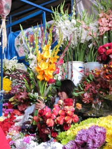 Peru trip - flower market flower market