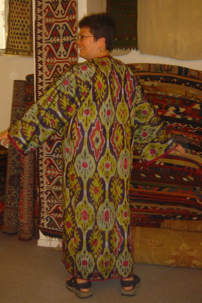 modelling an ikat coat modelling an ikat coat