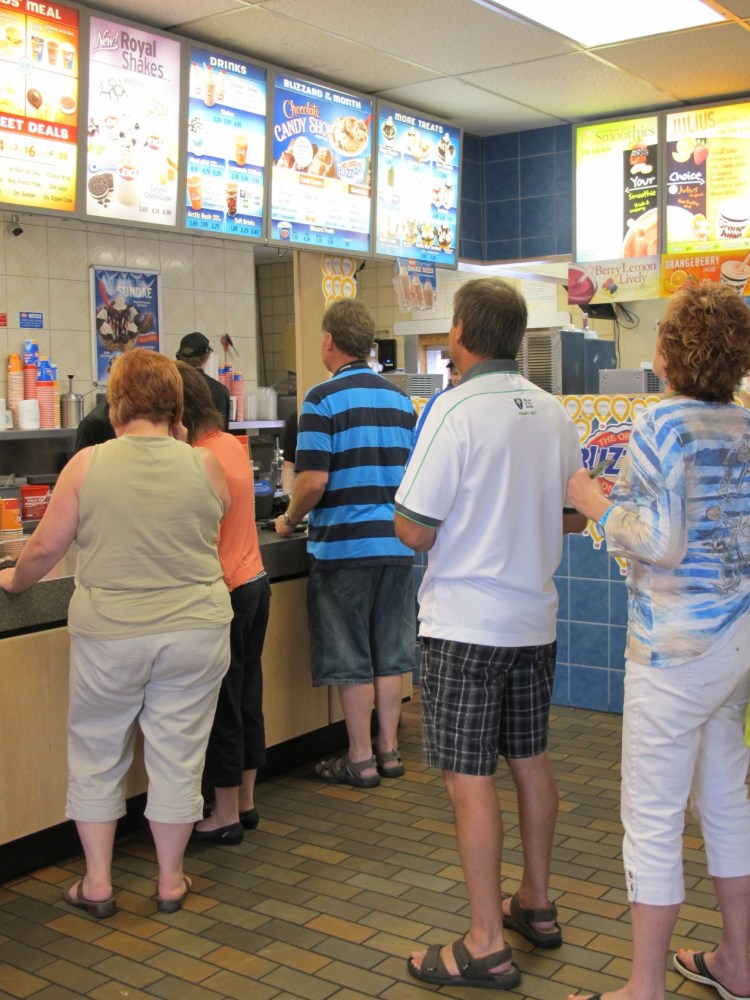 stop at the D.Q. stop at the D.Q.