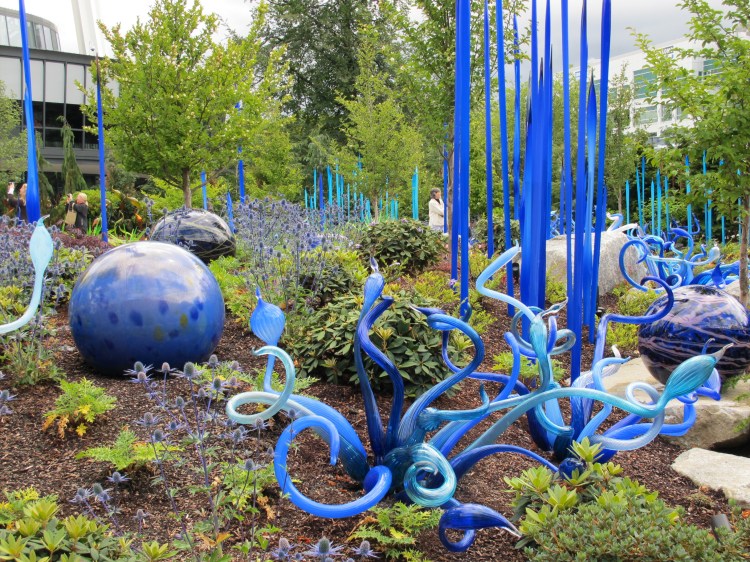 beautiful blue glass