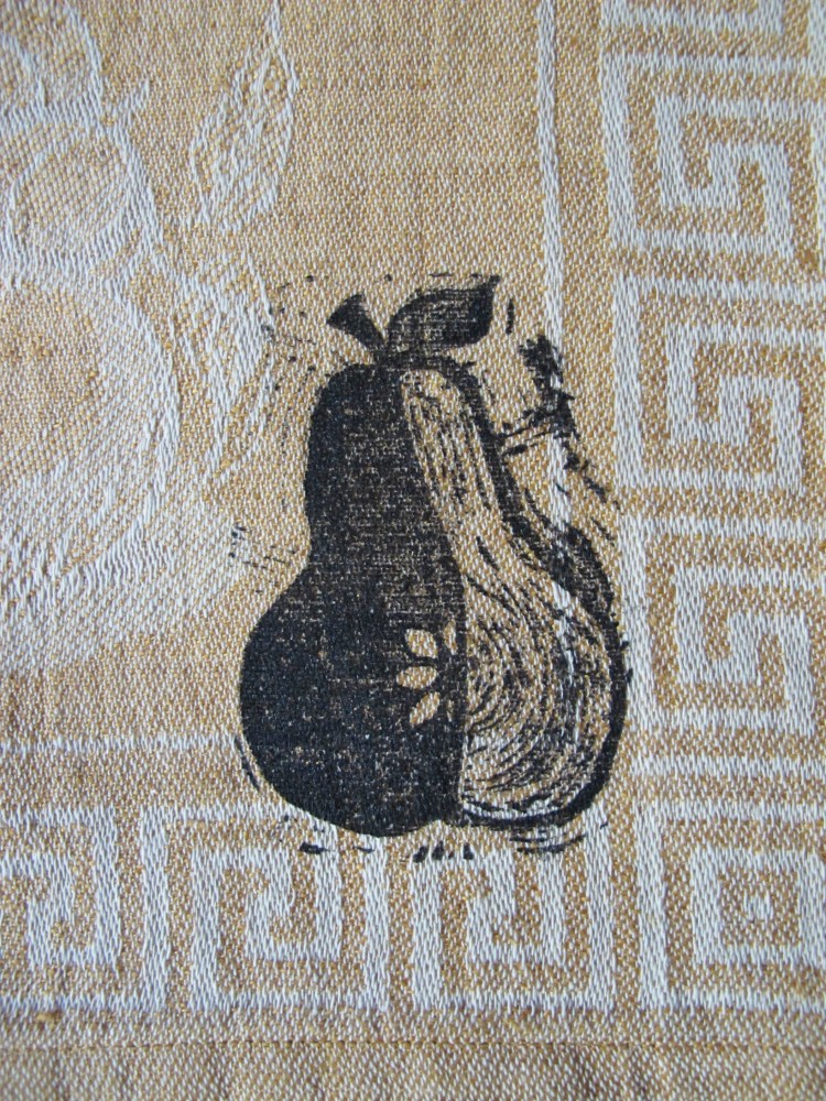 single pear print