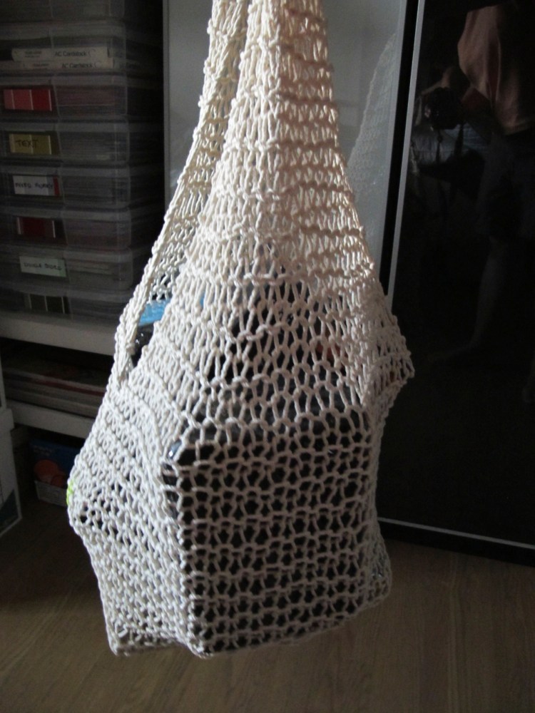 filled string bag