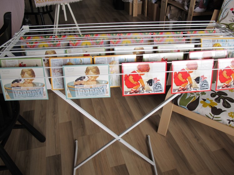 rack of cards out to dry rack of cards out to dry