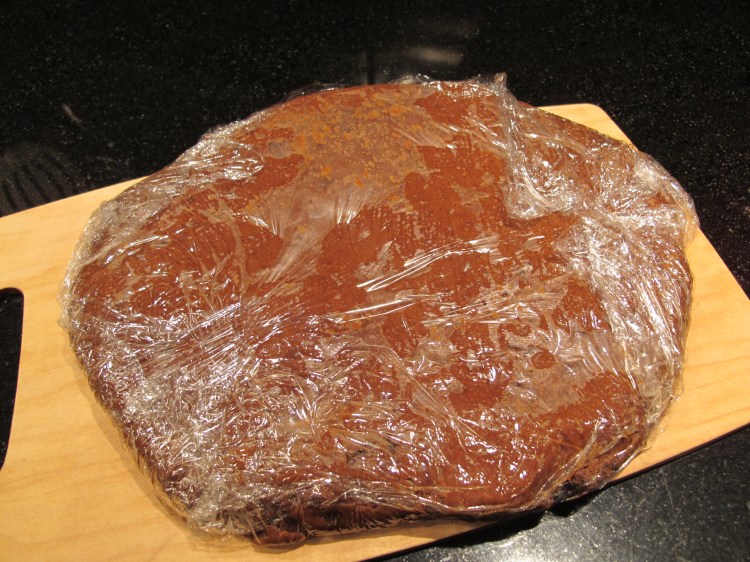 dough wrapped to chill