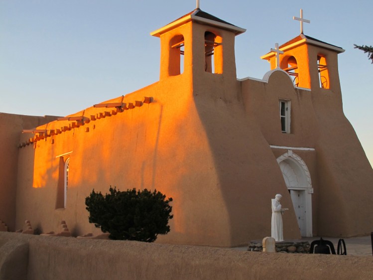 sun on Ranchos church