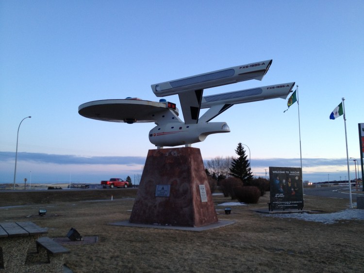 vulcan starship and sign
