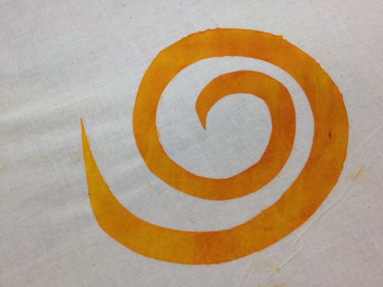 orange yellow swirl