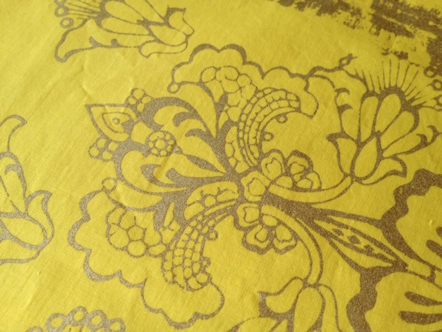gold printed fabric