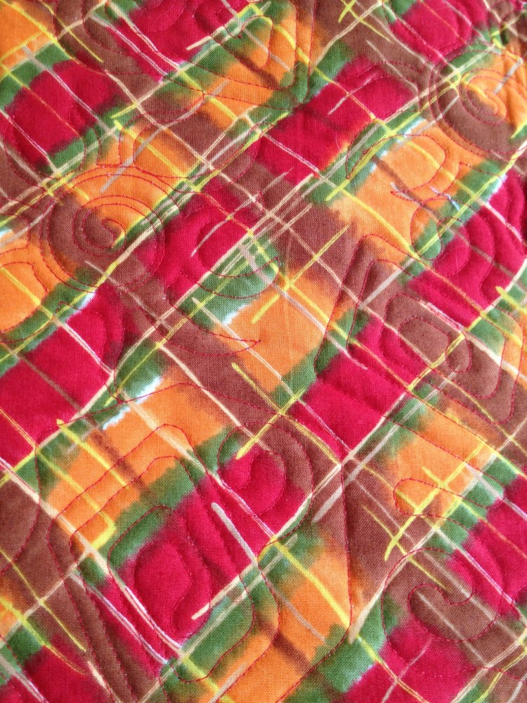 back showing quilting