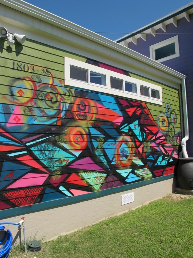 artwork on side of studio