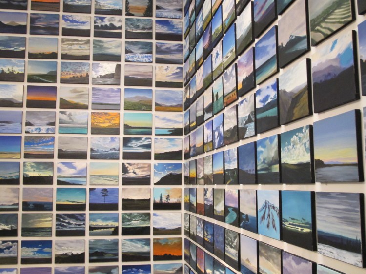 close up view of framed art display, Leopold Museum, Vienna