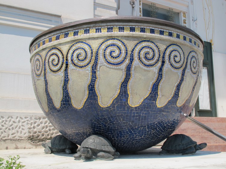 mosaic planter, Secession building, Vienna, Austria