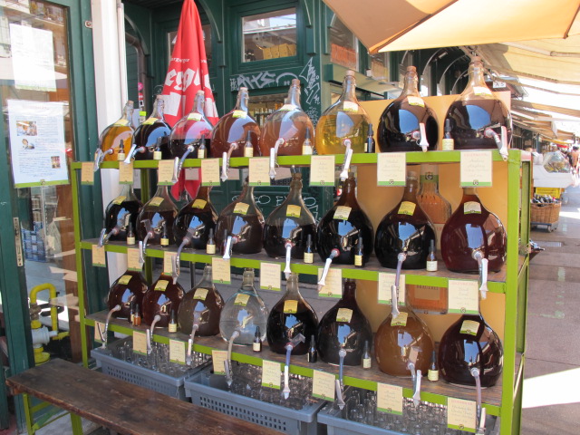 vinegar or oil? Naschmarkt, Vienna