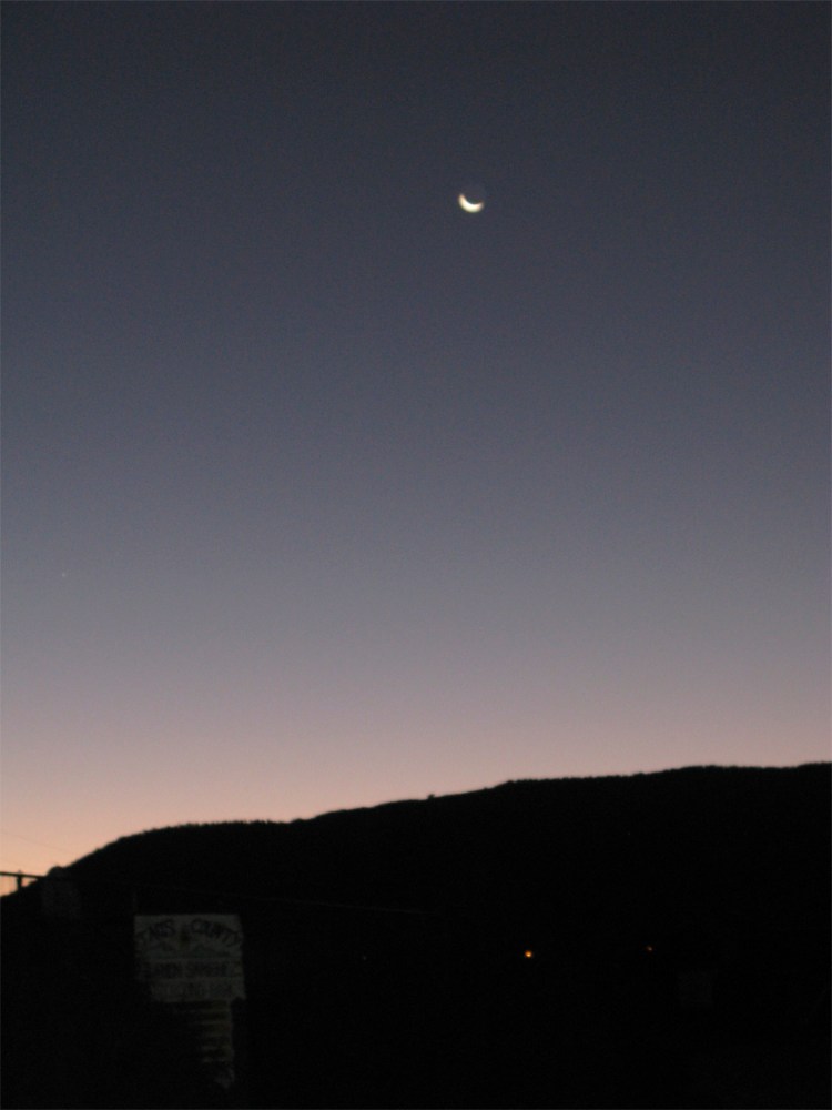 moon on a clear night
