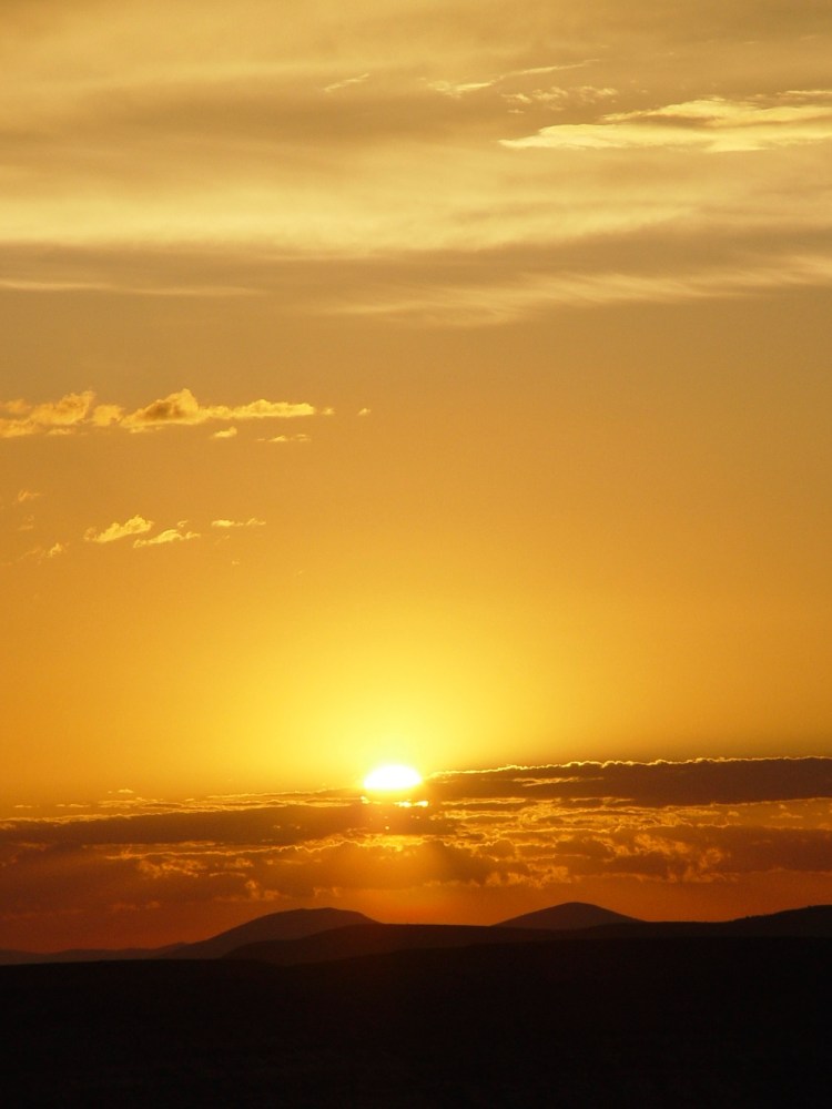 sunrise from a balloon