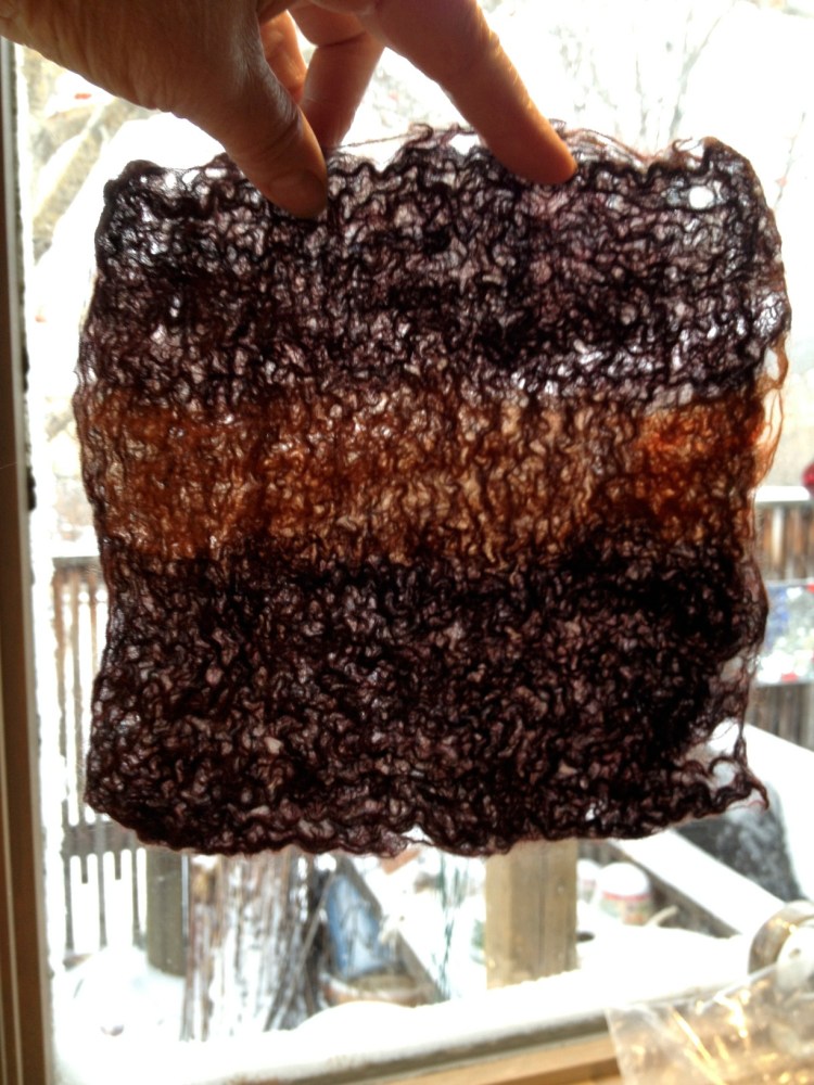 finished piece in window