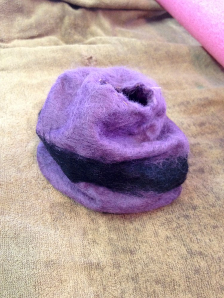 starting to felt container