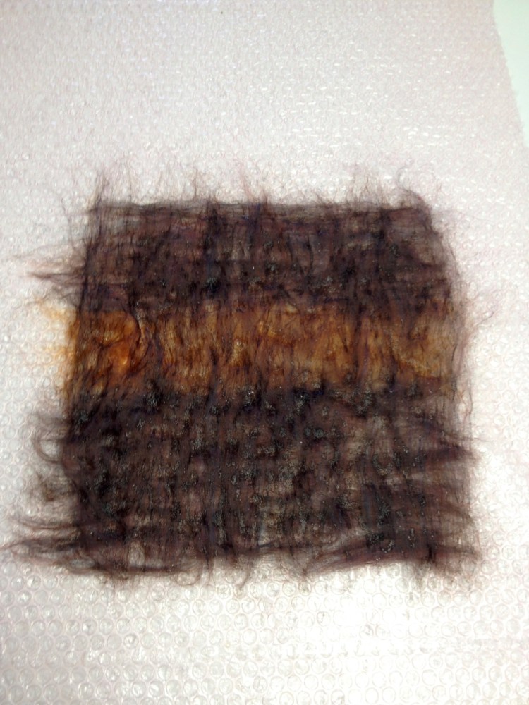 starting to wet the roving