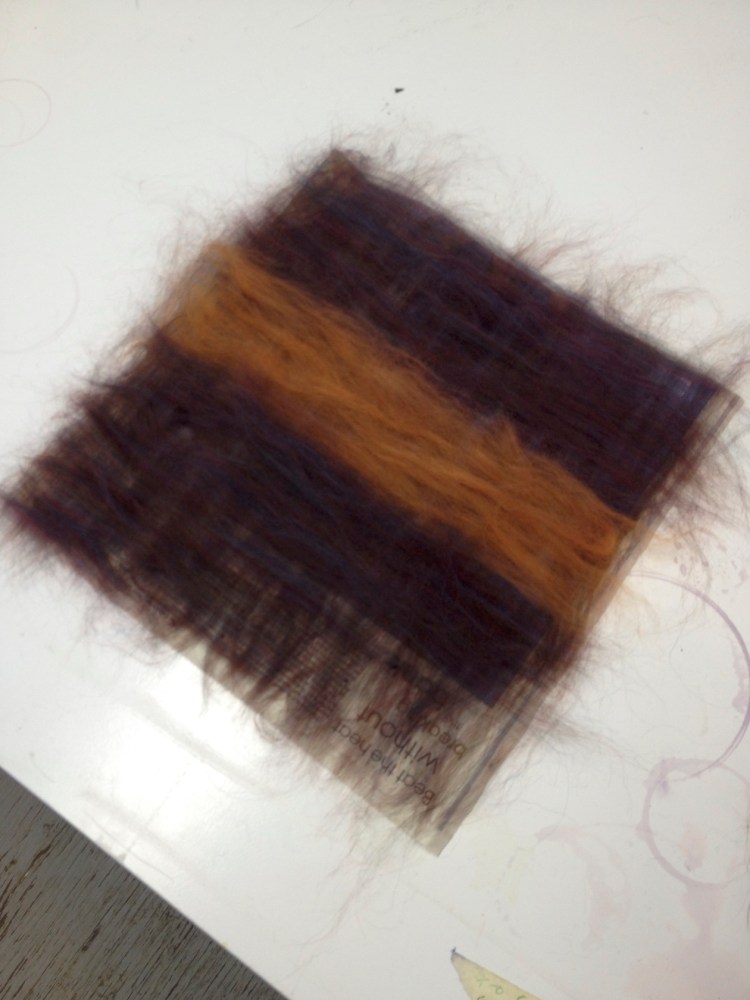 layers of wool roving