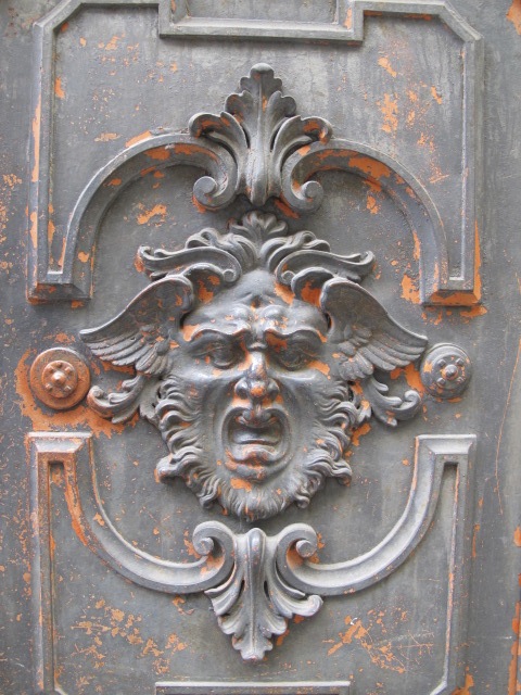 carved door panel
