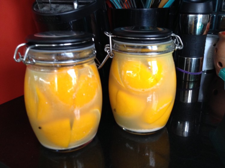 finished jars of lemons