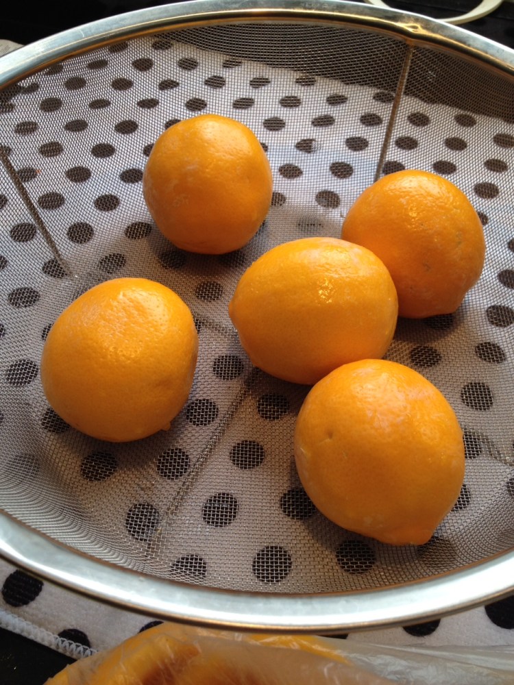 washed Meyer lemons
