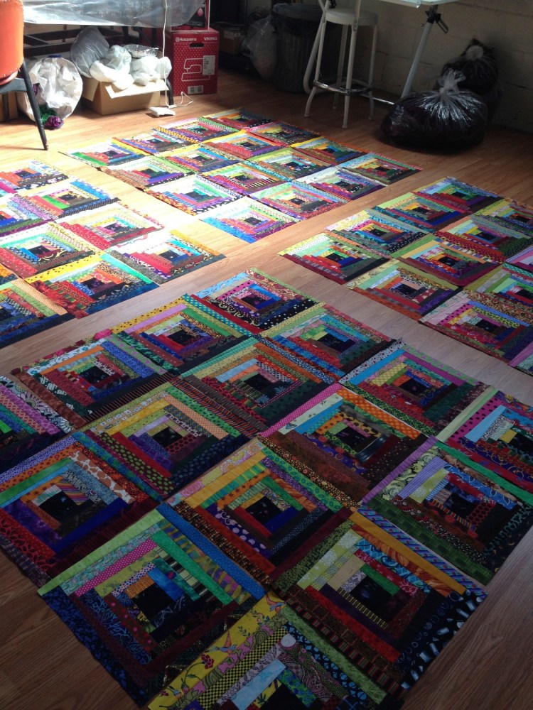 arranging quilt blocks