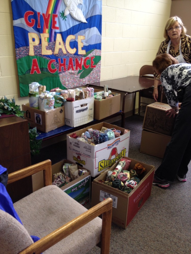 boxed up quilting fabrics