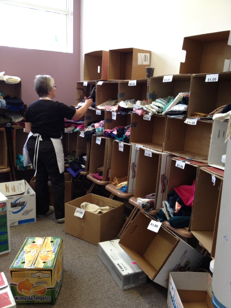 nearly empty shelves