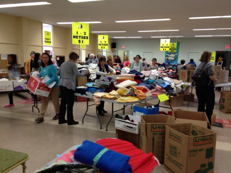 packing up fabric room