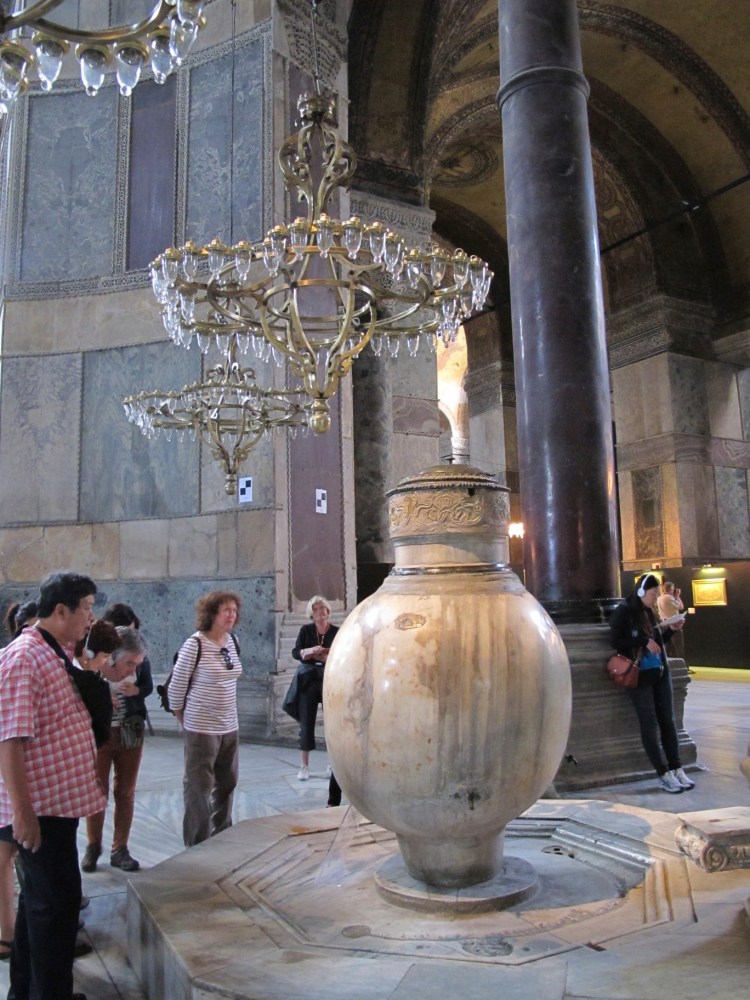 ancient urn for oil storage