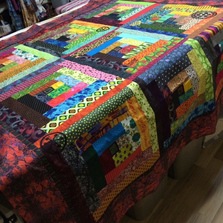 printed quilt top